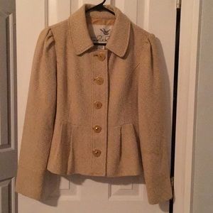 Mustard yellow coat from Anthropologie